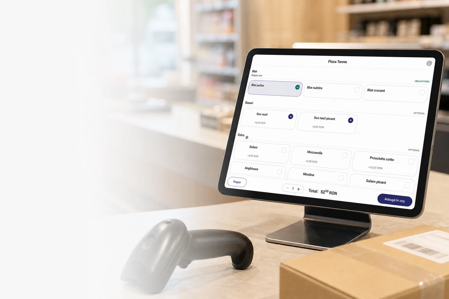 Casieria Nexus utilizată pe un terminal din punctul de lucru