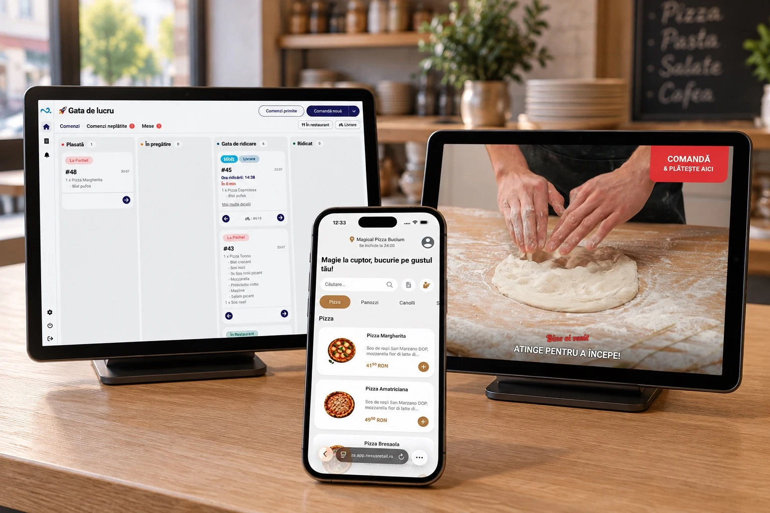 POS & Comenzi și Kiosk Self-Service pe tablete, alături de aplicația Comenzi Online & QR pe telefon